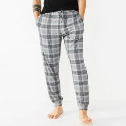 Men's Sonoma Goods For Life® Seriously Soft Jogger Pajama Pants Grey Blue Houndstooth -Sonoma Goods For Life shop unnamed file 3449