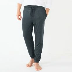 Men's Sonoma Goods For Life® Seriously Soft Jogger Pajama Pants Grey Blue Houndstooth -Sonoma Goods For Life shop unnamed file 3457