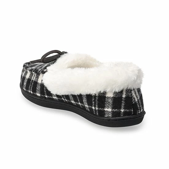 Women's Sonoma Goods For Life® Plaid Felt Moccasin Red Black Plaid 5 Women's Sonoma Goods For Life® Plaid Felt Moccasin Red Black Plaid - Image 3