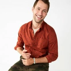 Men's Sonoma Goods For Life® Perfect-Length Button-Down Shirt Blue Plaid Check -Sonoma Goods For Life shop unnamed file 350