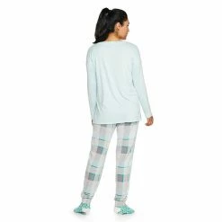 Petite Sonoma Goods For Life® 3-pc. Pajama Top, Pajama Pants & Socks Set Navy Day Dreams -Sonoma Goods For Life shop unnamed file 3530