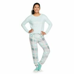 Petite Sonoma Goods For Life® 3-pc. Pajama Top, Pajama Pants & Socks Set Navy Day Dreams -Sonoma Goods For Life shop unnamed file 3531
