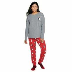 Petite Sonoma Goods For Life® 3-pc. Pajama Top, Pajama Pants & Socks Set Navy Day Dreams -Sonoma Goods For Life shop unnamed file 3537