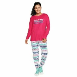 Petite Sonoma Goods For Life® 3-pc. Pajama Top, Pajama Pants & Socks Set Navy Day Dreams -Sonoma Goods For Life shop unnamed file 3539