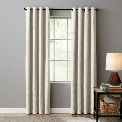 Sonoma Goods For Life® Ultimate Performance Woven Geo 2-pack 100% Blackout Curtain Gray