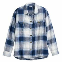 Women's Sonoma Goods For Life® Oversized Shirt Jacket Green Plaid -Sonoma Goods For Life shop unnamed file 3580