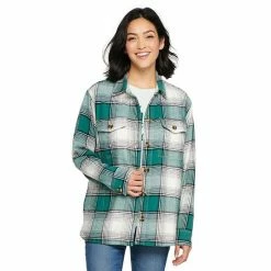 Women's Sonoma Goods For Life® Oversized Shirt Jacket Green Plaid -Sonoma Goods For Life shop unnamed file 3583