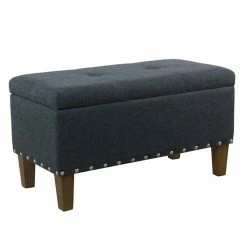 Sonoma Goods For Life® Madison Storage Bench Ottoman Navy