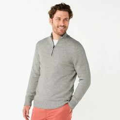 Men's Sonoma Goods For Life® Quarter-Zip Sweater Black