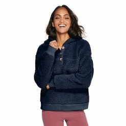 Women's Sonoma Goods For Life® Henley Sherpa Hoodie Mauve -Sonoma Goods For Life shop unnamed file 3656