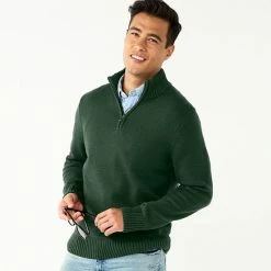 Men's Sonoma Goods For Life® Quarter-Zip Sweater Black -Sonoma Goods For Life shop unnamed file 368