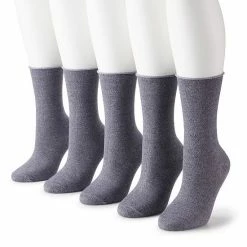 Women's Sonoma Goods For Life® 5-Pack Roll Top Crew Socks Gray Marl 15 Women's Sonoma Goods For Life® 5-Pack Roll Top Crew Socks Gray Marl -Sonoma Goods For Life shop unnamed file 3686