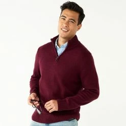 Men's Sonoma Goods For Life® Quarter-Zip Sweater Black -Sonoma Goods For Life shop unnamed file 370