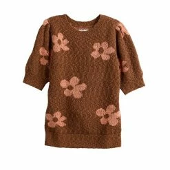 Women's Sonoma Goods For Life® Texted Flower Print Sweater Ivory Gray Daisy -Sonoma Goods For Life shop unnamed file 3747