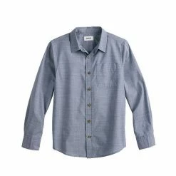 Boys 8-20 Sonoma Goods For Life® Button-Up Shirt In Regular & Husky Atlantic Hurricane