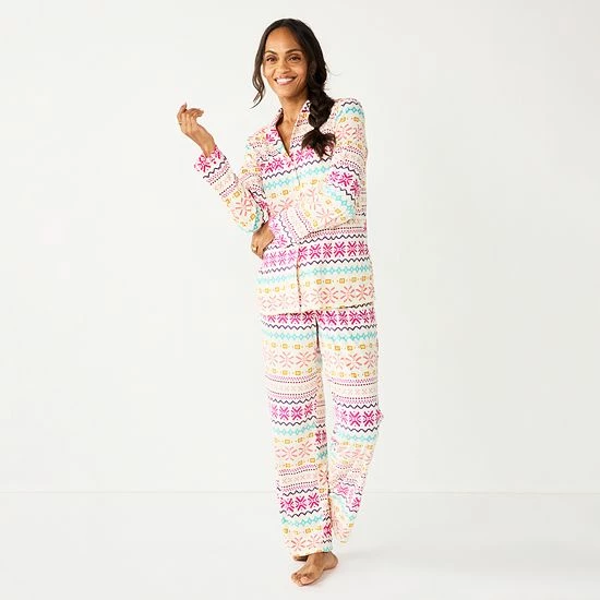 Women's Sonoma Goods For Life® Velour Pajama Shirt & Pajama Pants Sleep Set Black Leopard 11 Women's Sonoma Goods For Life® Velour Pajama Shirt & Pajama Pants Sleep Set Black Leopard - Image 9