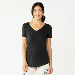 Women's Sonoma Goods For Life® Essential V-Neck Tee Patchwork Print -Sonoma Goods For Life shop unnamed file 3795