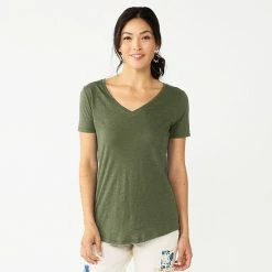 Women's Sonoma Goods For Life® Essential V-Neck Tee Patchwork Print -Sonoma Goods For Life shop unnamed file 3796