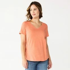 Women's Sonoma Goods For Life® Essential V-Neck Tee Patchwork Print -Sonoma Goods For Life shop unnamed file 3797