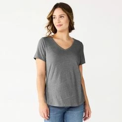 Women's Sonoma Goods For Life® Essential V-Neck Tee Patchwork Print -Sonoma Goods For Life shop unnamed file 3800