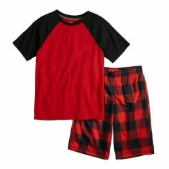 Boys 5-16 Sonoma Goods For Life® Top & Shorts Pajama Set Blue Wildlife