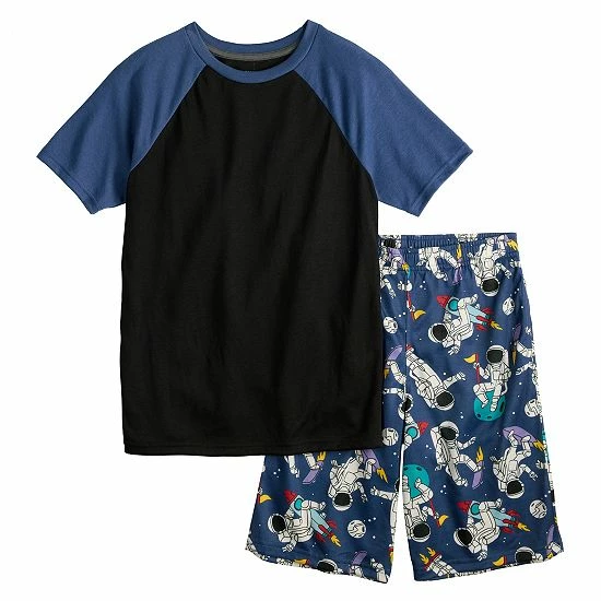 Boys 5-16 Sonoma Goods For Life® Top & Shorts Pajama Set Blue Wildlife 7 Boys 5-16 Sonoma Goods For Life® Top & Shorts Pajama Set Blue Wildlife - Image 5