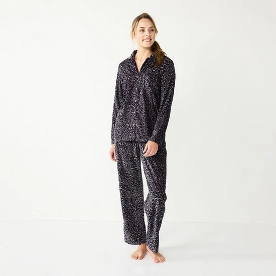 Petite Sonoma Goods For Life® Velour Pajama Shirt & Pajama Pants Sleep Set Ivory Fun Fisle 3 Petite Sonoma Goods For Life® Velour Pajama Shirt & Pajama Pants Sleep Set Ivory Fun Fisle