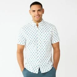 Men's Sonoma Goods For Life® Perfect-Length Button-Down Shirt Green Zodiac -Sonoma Goods For Life shop unnamed file 3873