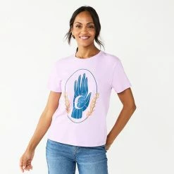 Women's Sonoma Goods For Life® Relaxed Graphic Tee Purple Cosmic Hand