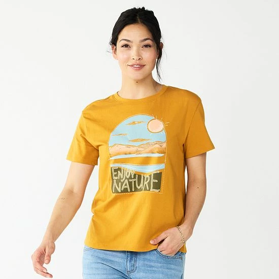 Women's Sonoma Goods For Life® Relaxed Graphic Tee Purple Cosmic Hand 8 Women's Sonoma Goods For Life® Relaxed Graphic Tee Purple Cosmic Hand - Image 6