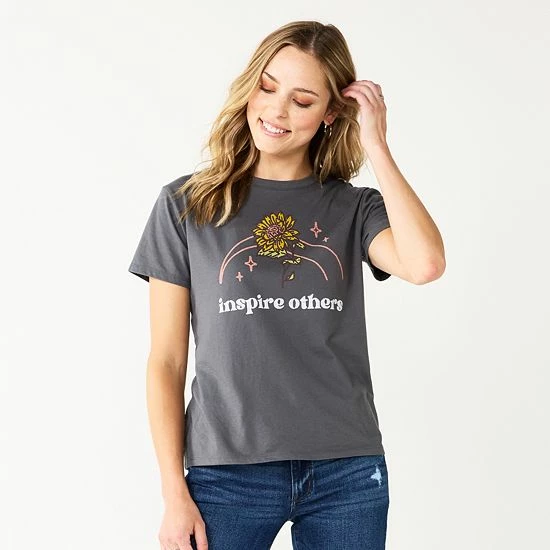 Women's Sonoma Goods For Life® Relaxed Graphic Tee Purple Cosmic Hand 18 Women's Sonoma Goods For Life® Relaxed Graphic Tee Purple Cosmic Hand - Image 16