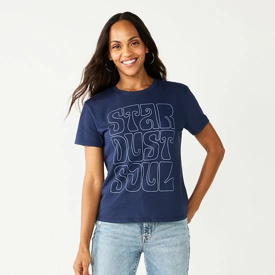 Women's Sonoma Goods For Life® Relaxed Graphic Tee Purple Cosmic Hand 19 Women's Sonoma Goods For Life® Relaxed Graphic Tee Purple Cosmic Hand - Image 17