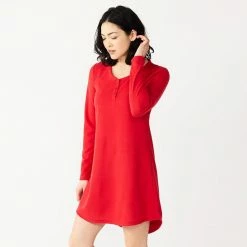 Women's Sonoma Goods For Life® Knit Henley Long Sleeve Sleepshirt Medium Charcoal 12 Women's Sonoma Goods For Life® Knit Henley Long Sleeve Sleepshirt Medium Charcoal -Sonoma Goods For Life shop unnamed file 3948