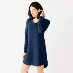 Women's Sonoma Goods For Life® Knit Henley Long Sleeve Sleepshirt Medium Charcoal 15 Women's Sonoma Goods For Life® Knit Henley Long Sleeve Sleepshirt Medium Charcoal -Sonoma Goods For Life shop unnamed file 3951