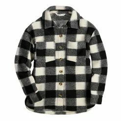 Women's Sonoma Goods For Life® Cozy Shacket Black Plaid -Sonoma Goods For Life shop unnamed file 3980
