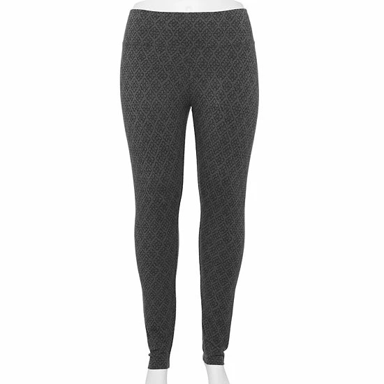 Plus Size Sonoma Goods For Life® Midrise Leggings Gray Geo Floral 9 Plus Size Sonoma Goods For Life® Midrise Leggings Gray Geo Floral - Image 7