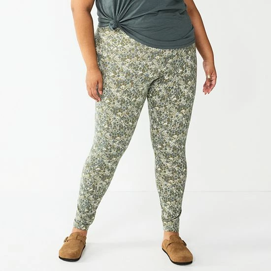 Plus Size Sonoma Goods For Life® Midrise Leggings Gray Geo Floral 19 Plus Size Sonoma Goods For Life® Midrise Leggings Gray Geo Floral - Image 17