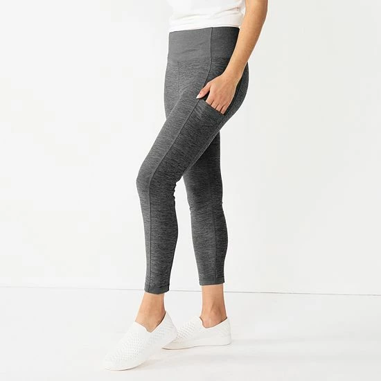 Women's Sonoma Goods For Life® Weekender High-Waisted 7/8 Leggings Gray Texture 3 Women's Sonoma Goods For Life® Weekender High-Waisted 7/8 Leggings Gray Texture
