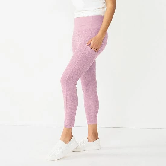 Women's Sonoma Goods For Life® Weekender High-Waisted 7/8 Leggings Gray Texture 11 Women's Sonoma Goods For Life® Weekender High-Waisted 7/8 Leggings Gray Texture - Image 9