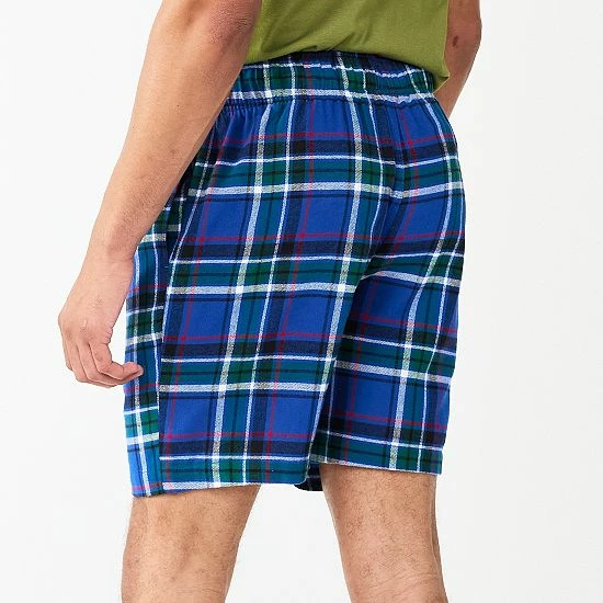 Men's Sonoma Goods For Life® Flannel Sleep Shorts Navy Gold Plaid 4 Men's Sonoma Goods For Life® Flannel Sleep Shorts Navy Gold Plaid - Image 2