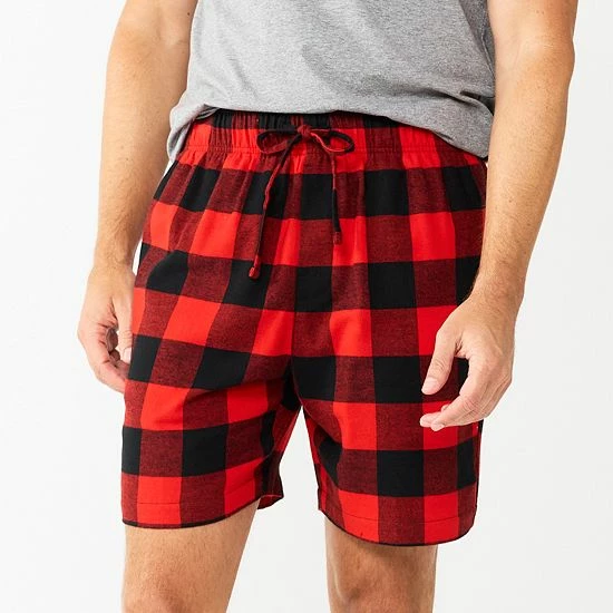 Men's Sonoma Goods For Life® Flannel Sleep Shorts Navy Gold Plaid 6 Men's Sonoma Goods For Life® Flannel Sleep Shorts Navy Gold Plaid - Image 4
