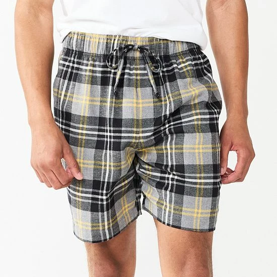 Men's Sonoma Goods For Life® Flannel Sleep Shorts Navy Gold Plaid 8 Men's Sonoma Goods For Life® Flannel Sleep Shorts Navy Gold Plaid - Image 6