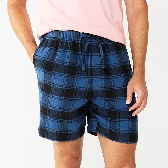 Men's Sonoma Goods For Life® Flannel Sleep Shorts Navy Gold Plaid 9 Men's Sonoma Goods For Life® Flannel Sleep Shorts Navy Gold Plaid - Image 7