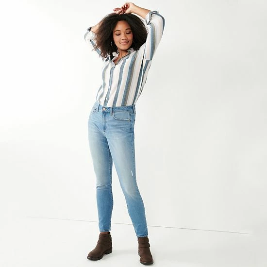 Women's Sonoma Goods For Life® Curvy High-Waisted Skinny Jeans Park 5 Women's Sonoma Goods For Life® Curvy High-Waisted Skinny Jeans Park - Image 3