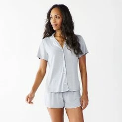 Women's Sonoma Goods For Life® Truly Soft Short Sleeve Pajama Shirt & Pajama Shorts Sleep Set Purple Burst 11 Women's Sonoma Goods For Life® Truly Soft Short Sleeve Pajama Shirt & Pajama Shorts Sleep Set Purple Burst -Sonoma Goods For Life shop unnamed file 4160