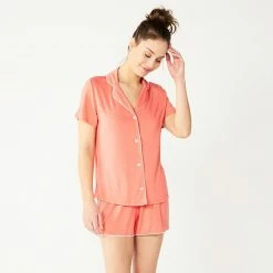 Women's Sonoma Goods For Life® Truly Soft Short Sleeve Pajama Shirt & Pajama Shorts Sleep Set Purple Burst 12 Women's Sonoma Goods For Life® Truly Soft Short Sleeve Pajama Shirt & Pajama Shorts Sleep Set Purple Burst -Sonoma Goods For Life shop unnamed file 4161