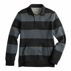 Men's Sonoma Goods For Life® Striped Fleece Rugby Pullover Green Blue Stripe -Sonoma Goods For Life shop unnamed file 4165