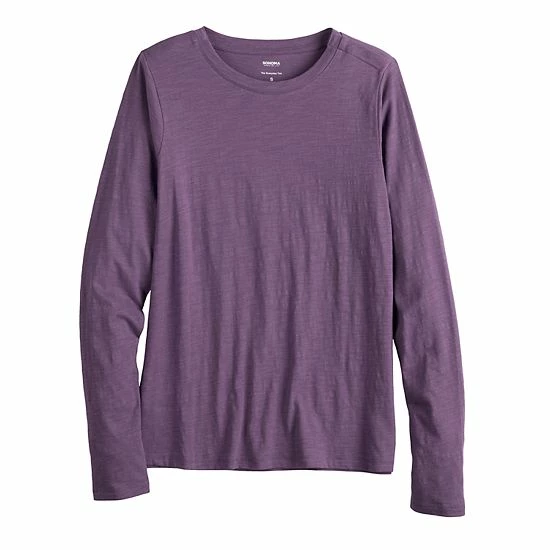 Women's Sonoma Goods For Life® Adaptive Everyday Long Sleeve Top Purple 7 Women's Sonoma Goods For Life® Adaptive Everyday Long Sleeve Top Purple - Image 5