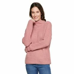 Women's Sonoma Goods For Life® Exposed Seaming Mockneck Sweater Marsala Flower -Sonoma Goods For Life shop unnamed file 4208