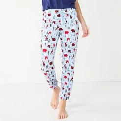 Women's Sonoma Goods For Life® Snit Banded Bottom Pajama Pants Blue Celestial